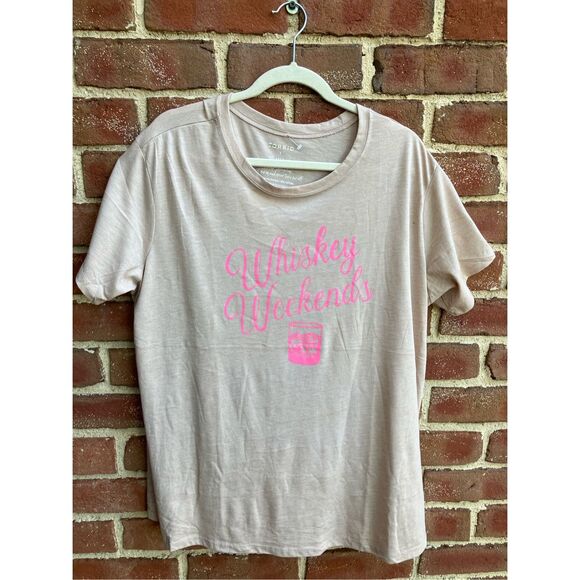 Torrid Women's Relaxed Fit Whiskey Weekends Signature Jersey Tee Tan 1X NEW - Picture 1 of 6